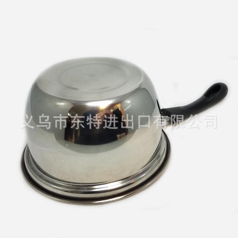 Factory direct sales of stainless steel milk pot three-piece set, Korean-style glass lid gift pot, single-handle multi-functional milk pot detail image 18
