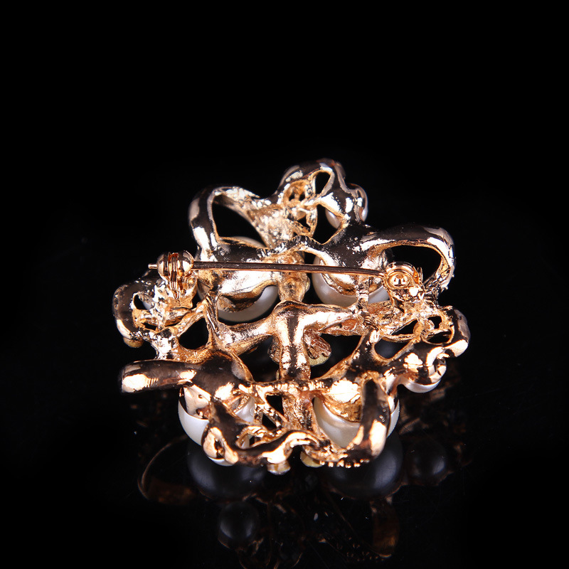 Broche en perles et strass, style coréen, simple et polyvalent, pour femme_voghion.com