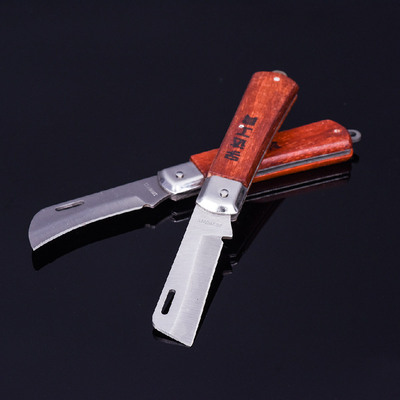 wholesale manganese steel electrician Hand Tools multi-function insulation Wooden handle Electrician knife
