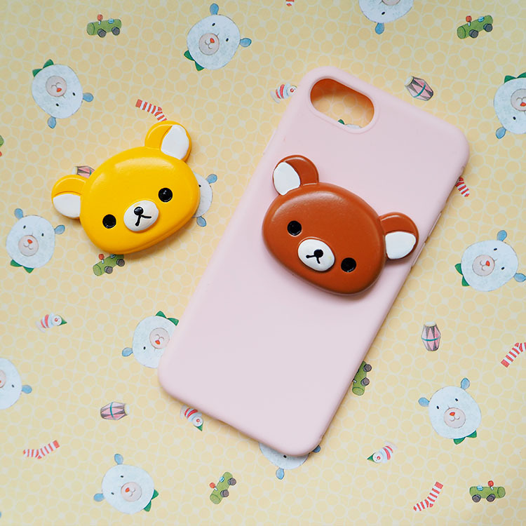 Resin super large version of cartoon cute bear head DIY material cream mobile phone shell material package decorative accessories