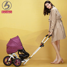 boso寶仕兒童三輪車嬰兒折疊車寶寶轉向車1-3-5歲自行車腳踏車