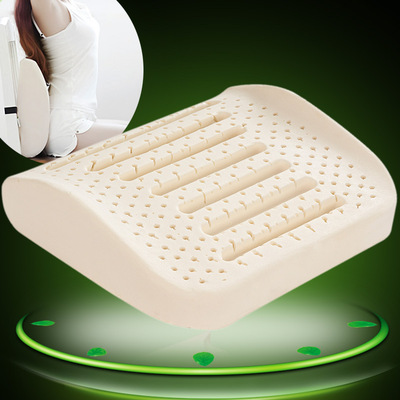 泰国天然乳胶 腰靠垫 护腰坐垫 车载腰垫 办公汽车腰靠 两用腰枕|ms