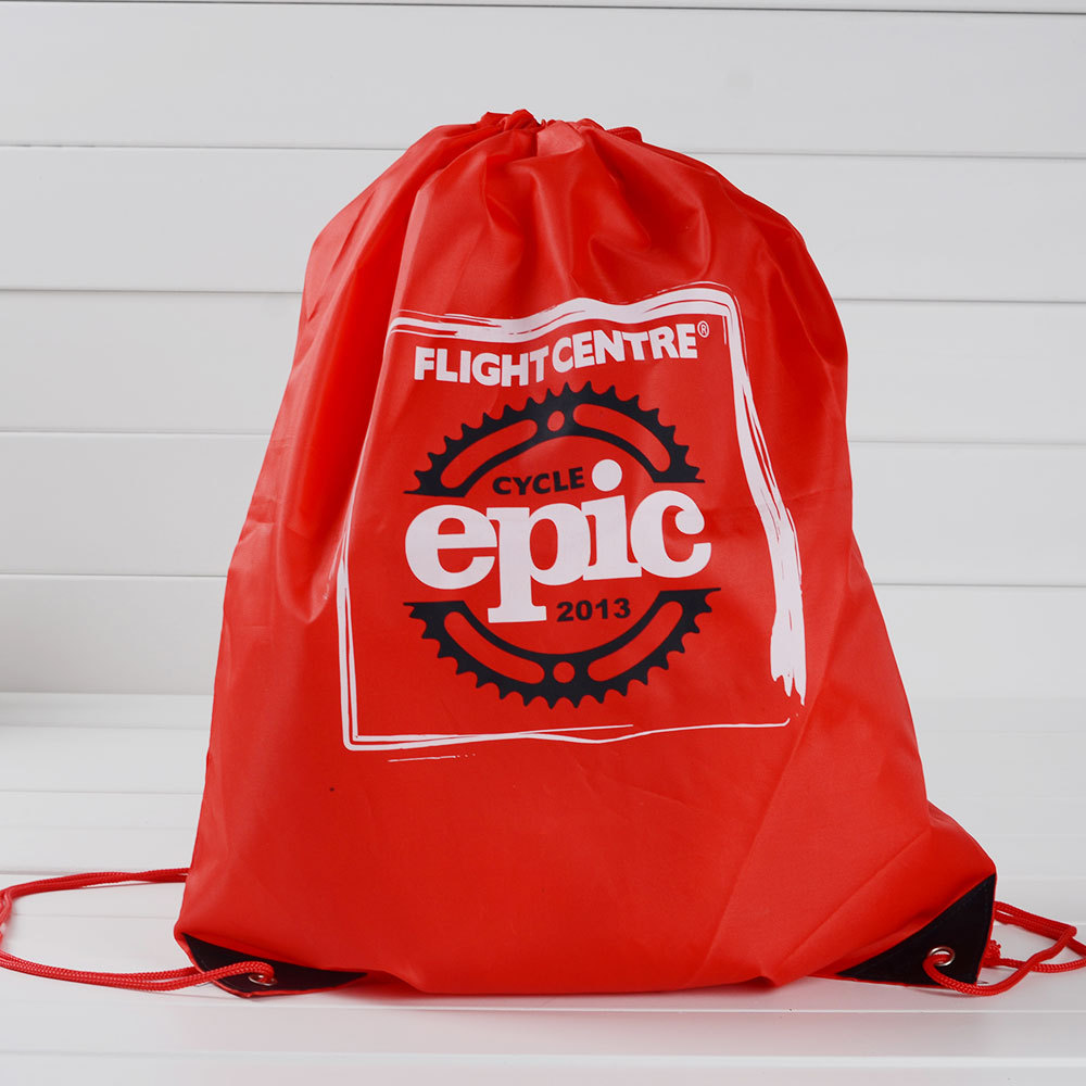 定做拉绳收纳袋 210D涤纶束口袋现货可印logo 尼龙布足球背包防水