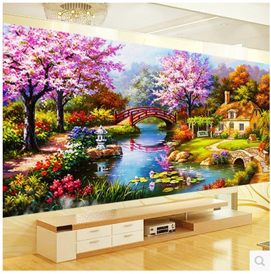 满钻5D新款魔方钻石画客厅卧室梦幻家园植物花卉点贴钻钻石十字绣