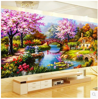 满钻5D新款魔方钻石画客厅卧室梦幻家园植物花卉点贴钻钻石十字绣