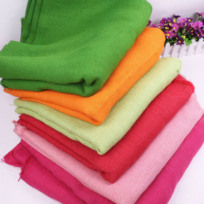 彩色純色麻布 裝飾背景布 服裝布料 環保染色彩色麻布 廠家批發