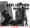 Black high tube double -cut off -men and women's neutral snow boots are easy to wear and take off long hair. Lightweight sole manufacturers