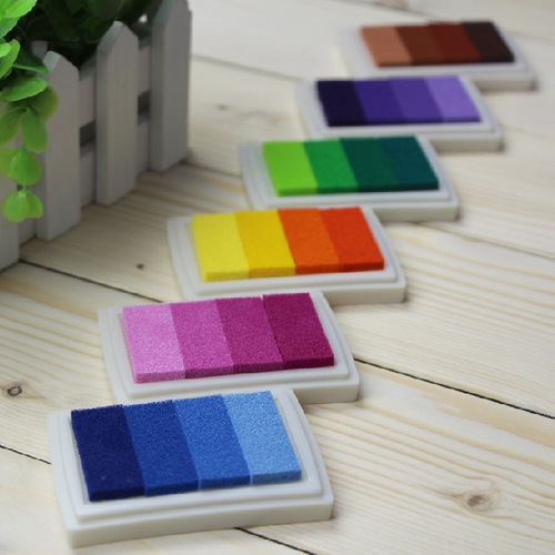 Stamp Companion Cute Gradient Color Ink Pad, Special for Handbook DIY, 4 Color Gradient Ink, 6 Colors Available