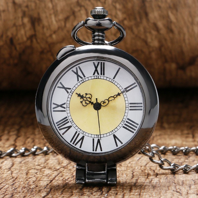 Hot sale gift nurse pocket watch clock Roman numeral dial 30cm watch chain man pocket watch