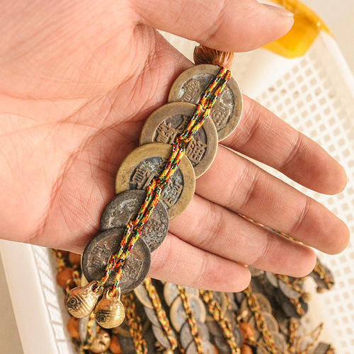 Qing Dynasty Five Emperors' Coins Six Emperors' Coins Copper Coin Pendant Ancient Coins Home Decor Living Room Entrance Good Luck Charm