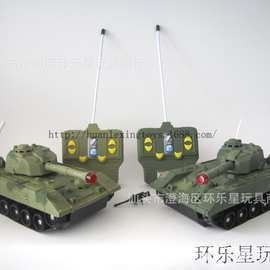 五通变控坦克 遥控坦克 灯光音乐炮台旋转 军事模型 儿童塑料玩具