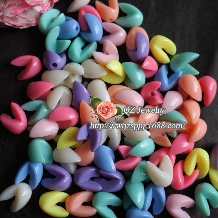 Factory direct sales of 12*14mm two-piece macaron-colored bead diy bracelet beading accessories detail image 3