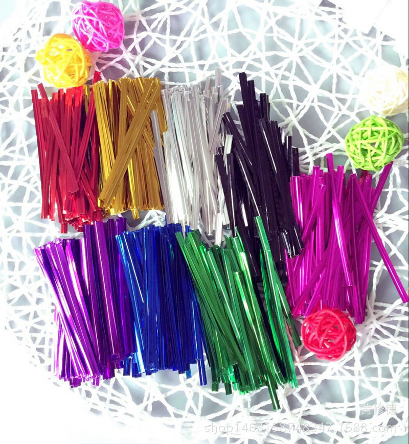 8cm彩色铁丝 礼品面包扎带【全国低价】加厚