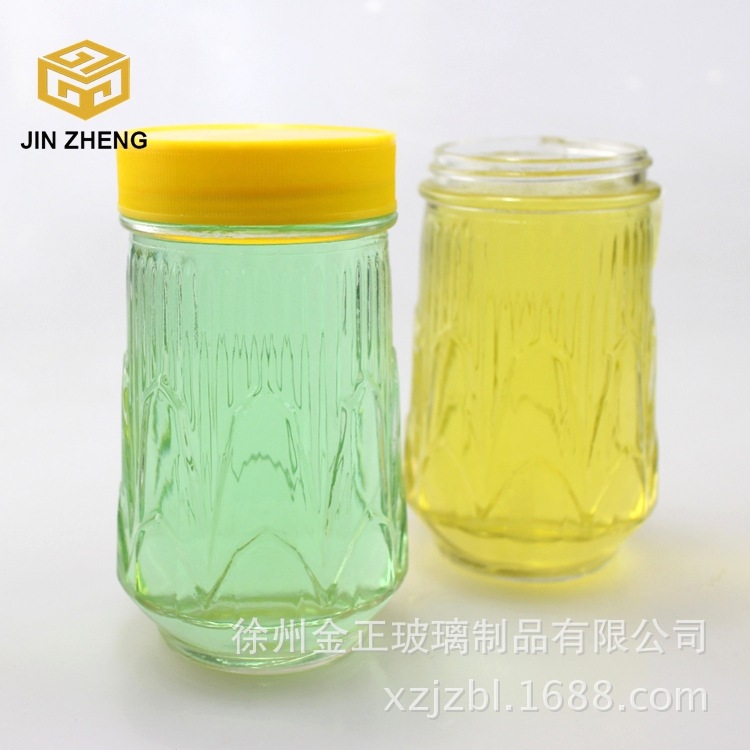 定做批发380ml透明玻璃酱菜瓶 腐乳瓶 罐头瓶 密封罐 蜂蜜瓶