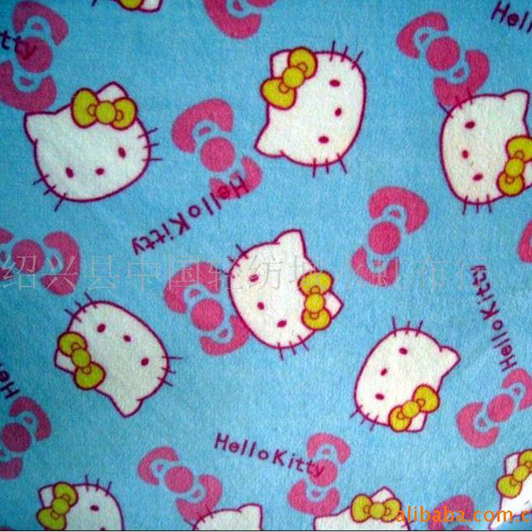 涤经编印花素色珊瑚绒布料面料 超薄柔然珊瑚绒 家居家纺用布