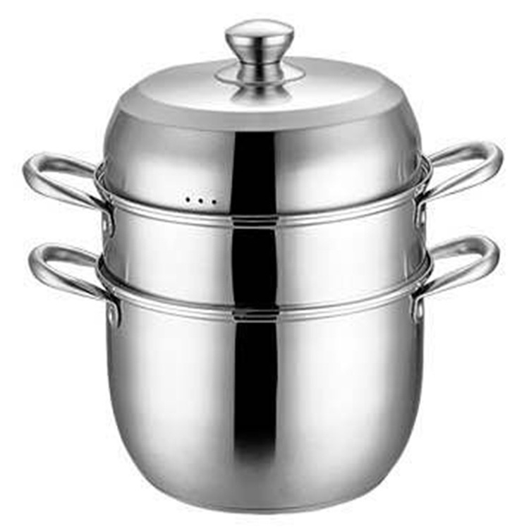 The manufacturer's stainless steel double-layer steamer with a double bottom is a high-end multi-functional gift steamer for household use detail image 2