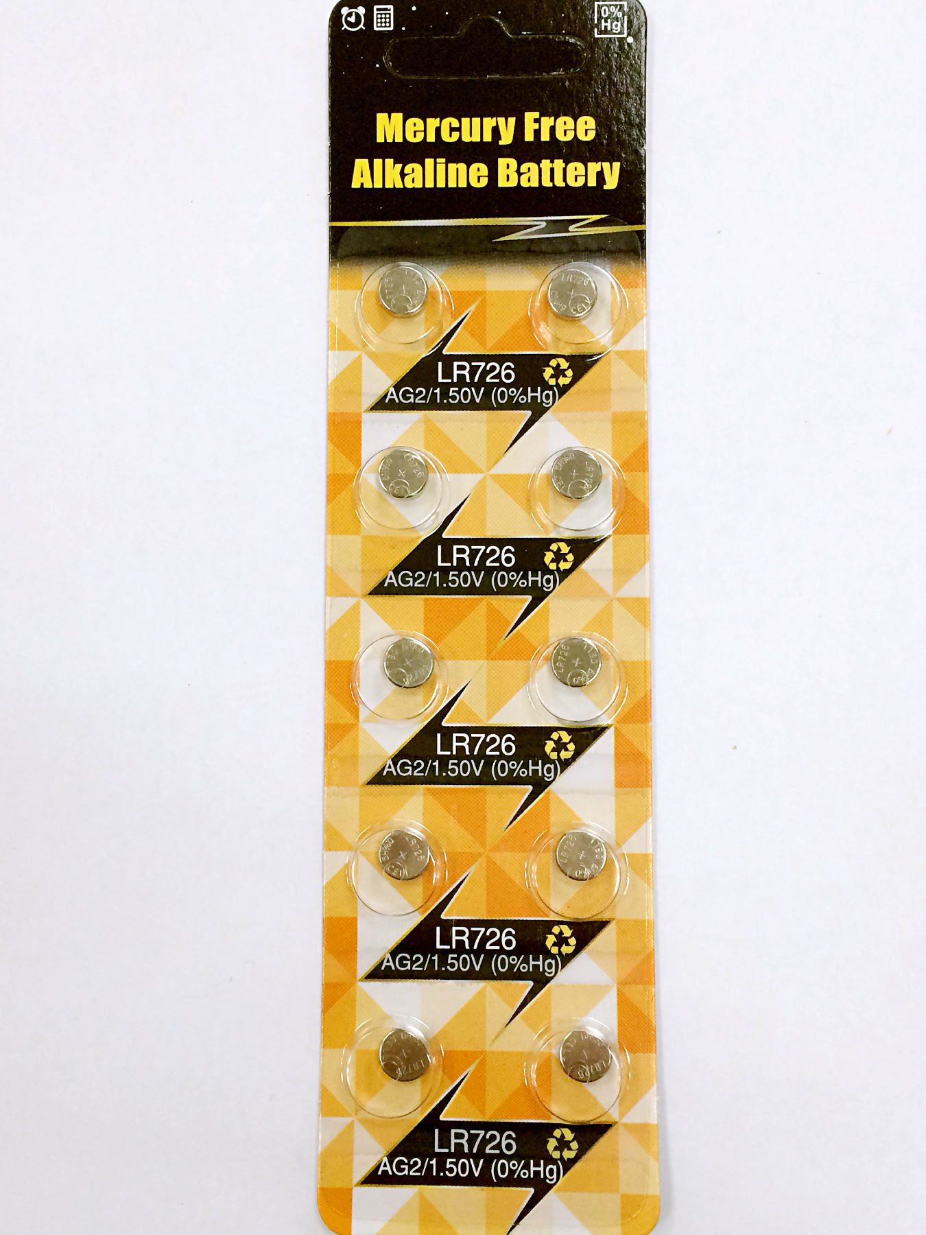 PAKKO柏高电池AG2/LR726 无汞碱性纽扣电池