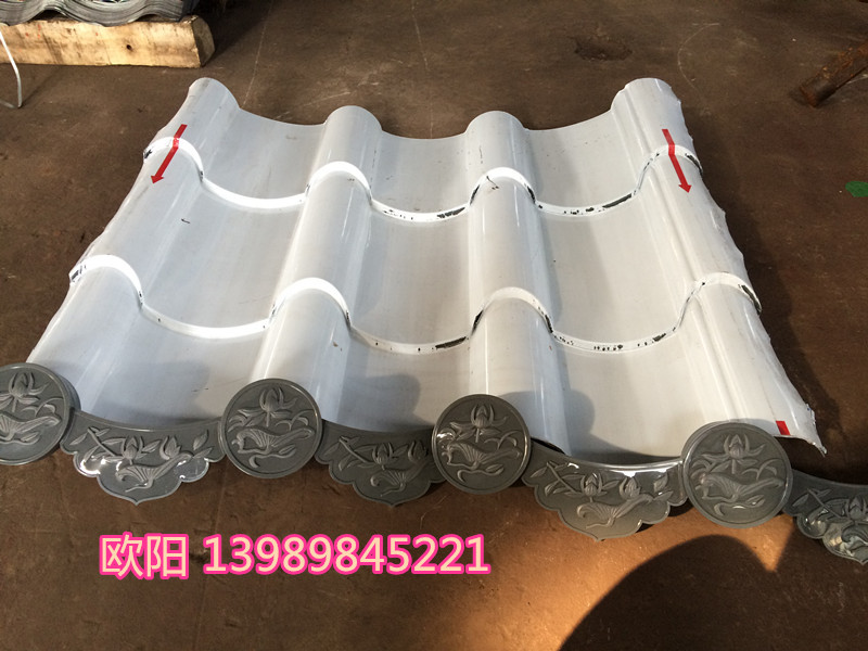 杭州永康江山富阳临安金属仿古彩钢瓦，深灰色铝镁锰仿古瓦765型