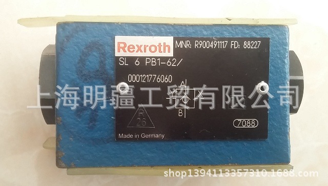 R900491117 全新原装正品 Rexroth 力士乐 液压阀 SL6PB1-62/