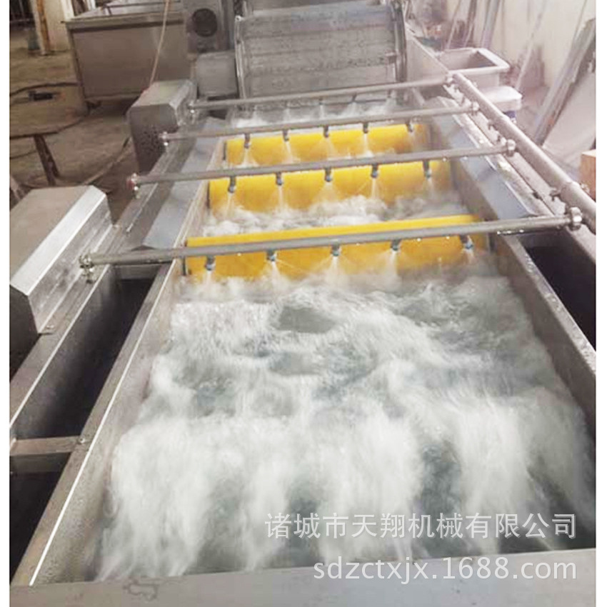 定制气泡蔬菜芹菜清洗机 中药材草莓水果野菜气泡式 清洗机厂家