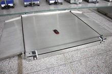 1t双层地磅洁净区带斜坡电子称2000kg制药厂用不锈钢平台称