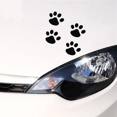automobile Car sticker personality Funny Sticker Catlike India Dog paw prints originality panda Stroll Footprint Car sticker