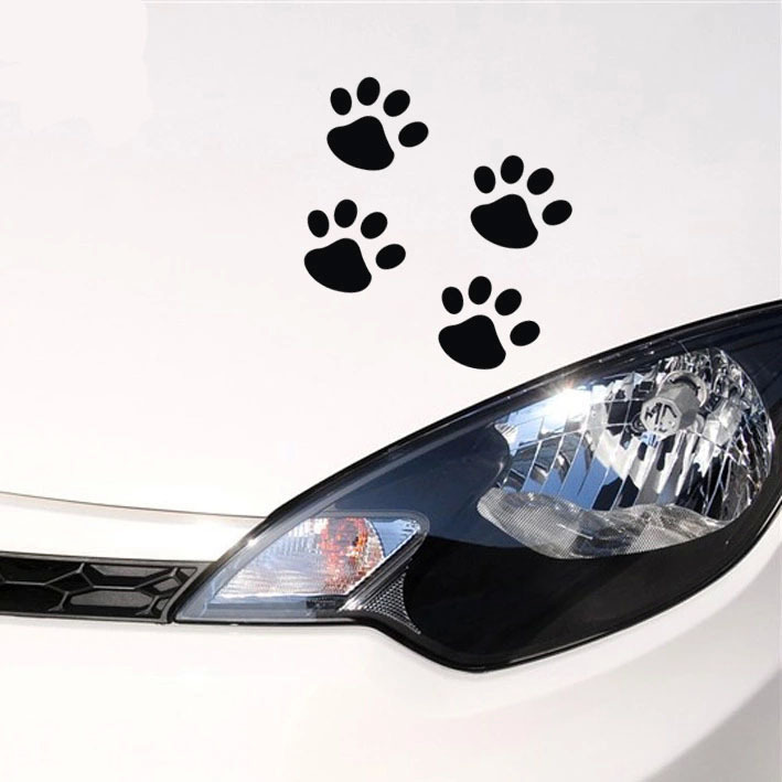 automobile Car sticker personality Funny Sticker Catlike India Dog paw prints originality panda Stroll Footprint Car sticker