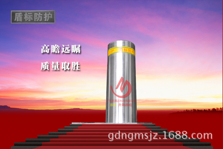 新疆自动升降柱 不锈钢防护升降柱 新疆防冲撞自动升降路障柱