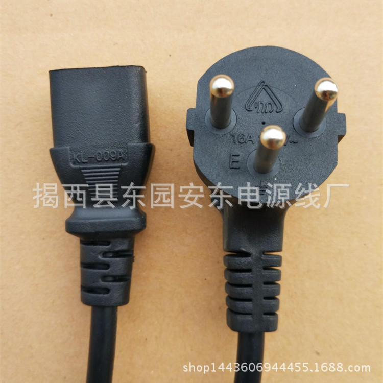 电脑以色列电源插头 品字尾以色列电源线 二芯三芯以色列 现货