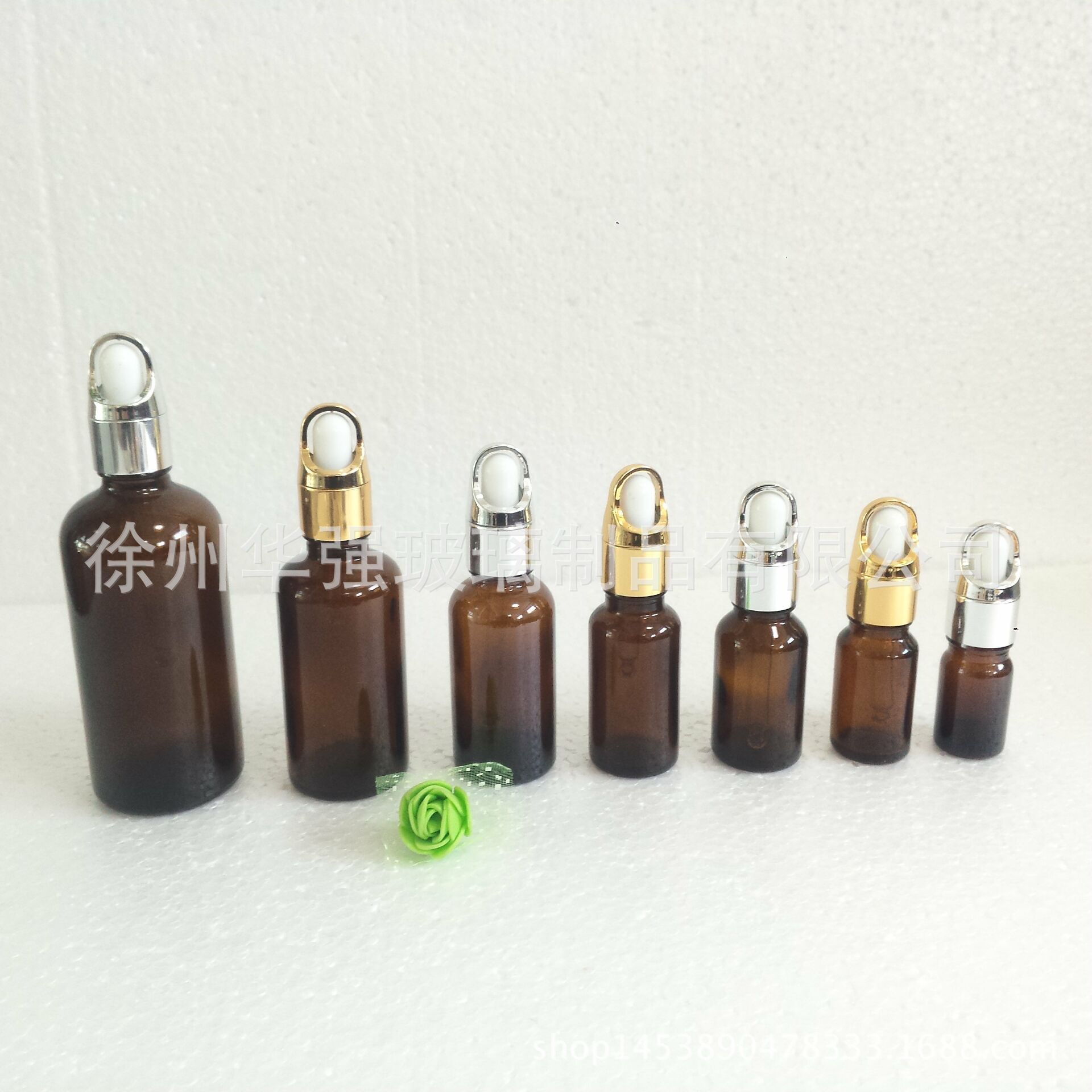 现货供应 茶色精油瓶 10ml玻璃瓶 棕色滴塞瓶 保险盖瓶 原液瓶