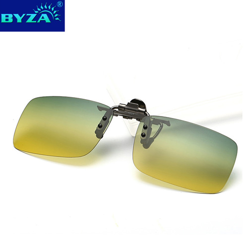BY507 Night and Day Driver Polarized Clip-on Lens Clip-on Lens Driving Glasses Sunglasses Clip-on Lens for Near-sighted People 