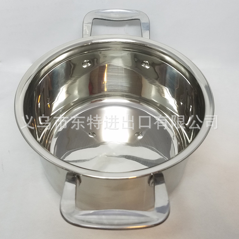 Factory direct sales of stainless steel non-magnetic double-bottom premium soup pot, household multi-purpose noodle cooking pot, soup making gift pot detail image 8