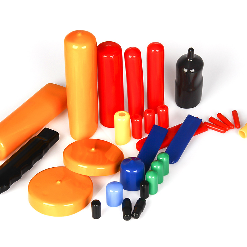 PVC浸塑橡胶螺纹保护套硅胶螺纹保护盖橡胶帽橡皮套绝缘橡胶护套