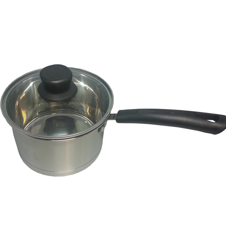 Manufacturer's stainless steel milk pot, non-magnetic single-handle milk pot, high-end household gift milk pot, small soup pot detail image 2