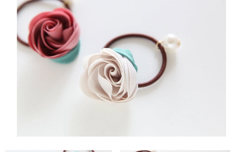 Fashion Flower Cloth Handmade Hair Tie 1 Piece9