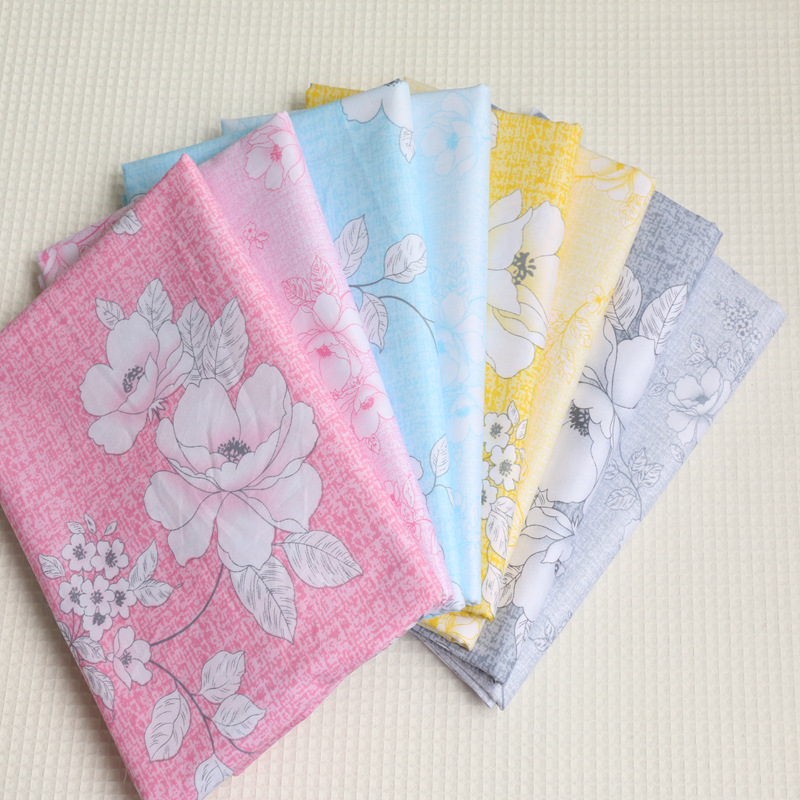 纯棉布料斜纹布 田园韩版印花布 全棉床上用品四件套面料厂家直销