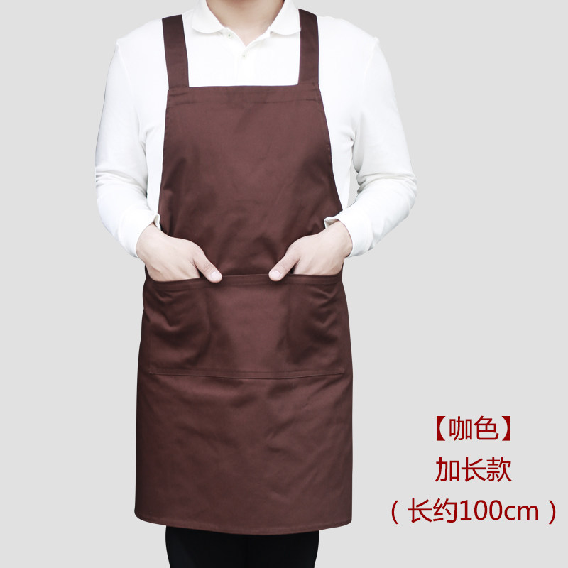 Yanchao puro algodón estilo coreano moda publicidad delantal cocina tienda de café a prueba de aceite ropa de trabajo impermeable logotipo personalizado hombres y mujeres