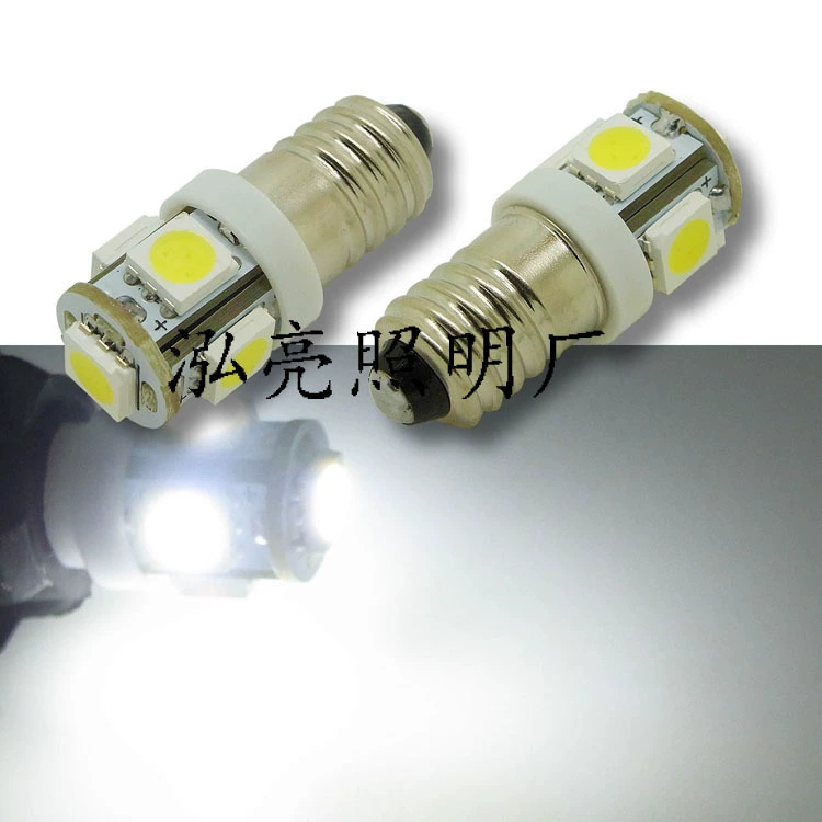 Светодиодная машина маленькая ширина света свет номерного знака свет и т. Д. E10 5SMD 5050 LED белый теплый белый