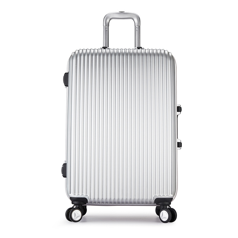 Factory wholesale PC Bright surface Aluminum frame Ruled password Draw bar box Universal wheel trunk 20/24/28 suitcase