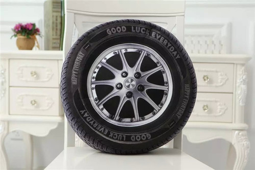 Personalized Creative 3D Simulated Car Tire Wheel Cushion Car Home Throw Pillow Irregular Pillow Customization
