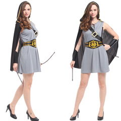 Halloween cosplay costume for women, elegant female warrior performance outfit for a costume party, hunter costume W-0187