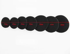 Round 35MM 40 45 50 55 60 65MM headphone replacement leather sponge cover ear cotton cover accessories