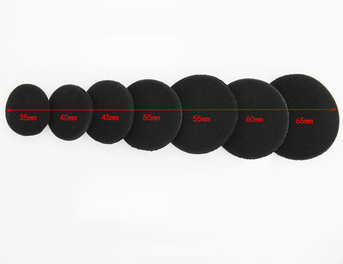 Round 35MM 40 45 50 55 60 65MM headphone replacement leather sponge cover ear cotton cover accessories
