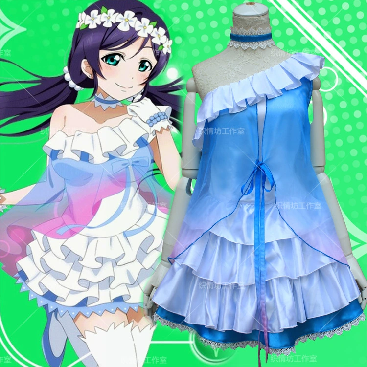 Двуглавое голубое градиентное LOVE LIVE! Донжо Хито костюм cosplay