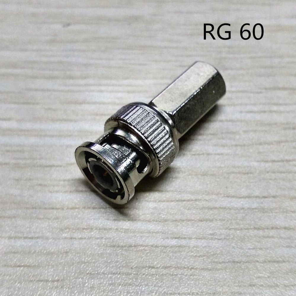 厂家供应 六角BNC转RG60 免焊接 BNC公转内螺纹-5F头 BNC转RG60