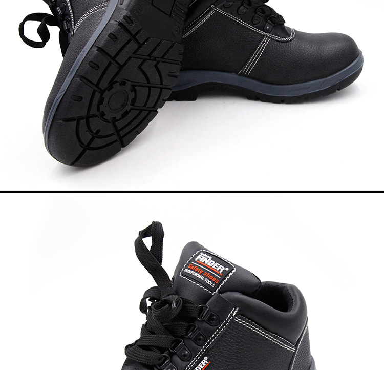 车间防砸安全鞋冬季 劳保工作鞋 牛皮防穿刺钢头足部防护鞋详情图11