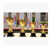 Metal gold and silver bronze trophy sports contests student employee awards gift Taekwondo wholesale plastic competition