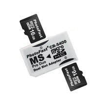 PSP内存卡套 双TF卡转MS适用索尼记忆棒 双马甲CR5400 支持到64GB