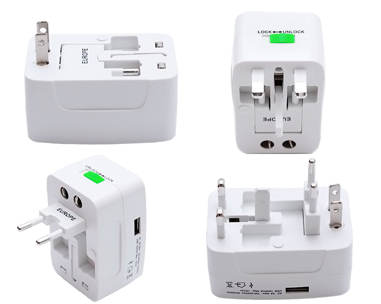 新款单usb通转换插头 通用插座转换器礼品