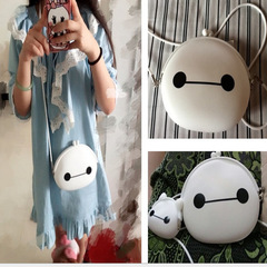 New Marine Corps Big White Cartoon Silicone Shoulder Messenger Bag Coin Purse Girls Beach Bag Mobile Phone Storage Bag